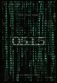 9c461 MATRIX RELOADED holofoil teaser 1sh '03 Keanu Reeves, free your mind on 05.15!