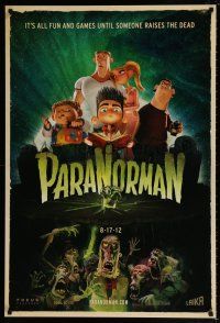 9c540 PARANORMAN 8-17-12 advance DS 1sh '12 all fun and games until someone raises the dead!