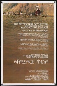 9c541 PASSAGE TO INDIA 1sh '84 David Lean, Alec Guinness, cool desert caravan image!