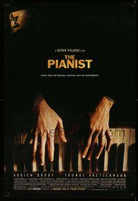 9c548 PIANIST 1sh '02 directed by Roman Polanski, Adrien Brody!