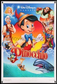 9c549 PINOCCHIO DS 1sh R92 Disney classic fantasy cartoon about a wooden boy who wants to be real!