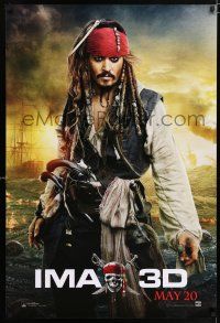 9c550 PIRATES OF THE CARIBBEAN: ON STRANGER TIDES IMAX DS teaser 1sh '11 Depp as Captain Jack!