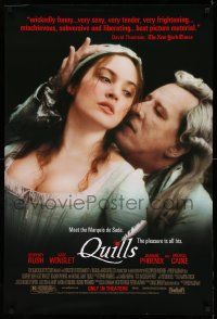 9c578 QUILLS DS 1sh '00 sexy image of Marquis de Sade Geoffrey Rush with pretty Kate Winslet!