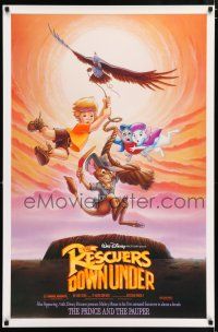 9c590 RESCUERS DOWN UNDER/PRINCE & THE PAUPER DS 1sh '90 with image from The Rescuers!