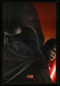 9c032 REVENGE OF THE SITH style A teaser DS 1sh '05 Star Wars Episode III, image of Darth Vader!