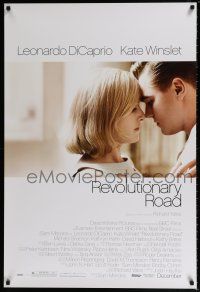 9c593 REVOLUTIONARY ROAD advance 1sh '08 romantic close-up of Leonardo DiCaprio & Kate Winslet!