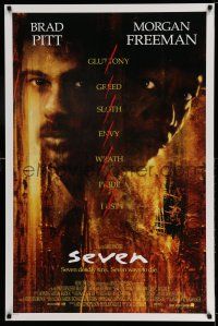 9c625 SEVEN int'l 1sh '95 David Fincher, Morgan Freeman, Brad Pitt, deadly sins!