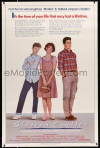 9c641 SIXTEEN CANDLES 1sh '84 Molly Ringwald, Anthony Michael Hall, directed by John Hughes!