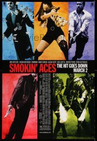 9c645 SMOKIN' ACES advance DS 1sh '07 Ben Affleck, Jason Bateman, Ryan Reynolds, Alicia Keys!