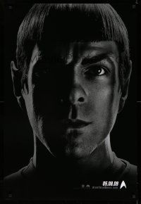 9c671 STAR TREK teaser 1sh '09 cool image of Zachary Quinto as Spock!