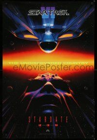 9c689 STAR TREK VI teaser 1sh '91 William Shatner, Leonard Nimoy, Stardate 12-13-91!