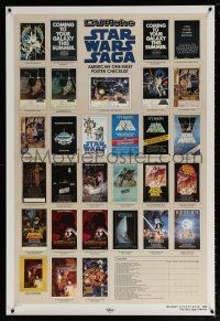 9c028 STAR WARS CHECKLIST 2-sided Kilian 1sh '85 great images of U.S. posters!