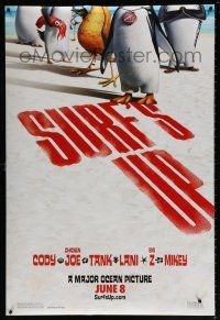 9c713 SURF'S UP teaser DS 1sh '07 Shia LaBeouf, Jeff Bridges, image of cute animals on beach!