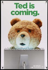 9c732 TED wilding 1sh '12 Mark Wahlberg, Mila Kunis, image of teddy bear using Mac, rare wilding!