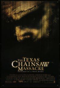9c737 TEXAS CHAINSAW MASSACRE advance DS 1sh '03 cool horror image, Jessica Biel, Jonathan Tucker