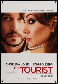 9c768 TOURIST teaser DS 1sh '10 von Donnersmarck, cool image of Johnny Depp & Angelina Jolie!