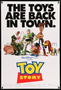 9c769 TOY STORY DS 1sh '95 Disney & Pixar cartoon, great image of Buzz, Woody & top cast!