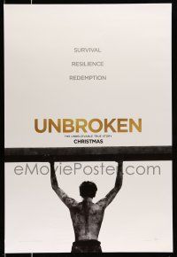 9c788 UNBROKEN teaser DS 1sh '14 Jack O'Connell, Survival. Resilience. Redemption!