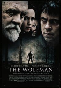 9c832 WOLFMAN DS 1sh '10 Benicio Del Toro, Anthony Hopkins, Emily Blunt & Hugo Weaving!