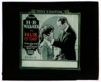 9d065 FELIX O'DAY glass slide '20 H.B. Warner finds the man who ran off with his wife & kills him!