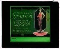 9d069 GREAT MOMENT glass slide '21 beautiful Gloria Swanson goes through several men!