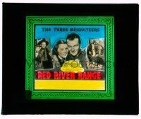 9d113 RED RIVER RANGE glass slide '38 John Wayne rides with The Three Mesquiteers, Polly Moran!