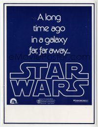 9d435 STAR WARS 7.5x10 herald '77 George Lucas classic, a long time ago in a galaxy far far away!