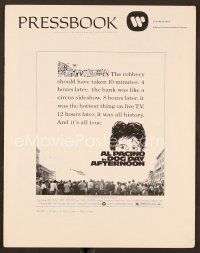 9d507 DOG DAY AFTERNOON pressbook '75 Al Pacino, Sidney Lumet bank robbery crime classic!
