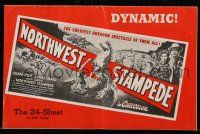 9d585 NORTHWEST STAMPEDE pressbook '48 western art of cowboy Jack Oakie & cowgirl Joan Leslie!