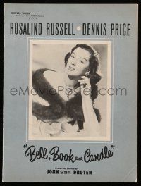 9d680 BELL, BOOK & CANDLE stage play souvenir program book '50s starring Rosalind Russell!