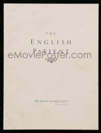 9d747 ENGLISH PATIENT souvenir program book '97 Ralph Fiennes, Best Picture Academy Award Winner!