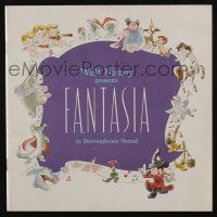 9d752 FANTASIA souvenir program book R77 Mickey Mouse, Walt Disney musical cartoon classic!