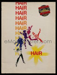 9d796 HAIR souvenir program book + vinyl record '79 Milos Forman, Treat Williams, musical!