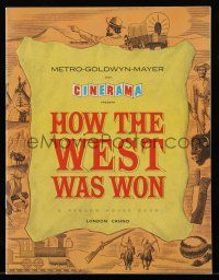 9d811 HOW THE WEST WAS WON Cinerama English souvenir program book '64 John Ford, all-star cast!