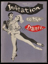 9d828 INVITATION TO THE DANCE souvenir program book '57 art of Gene Kelly & Tamara Toumanova!