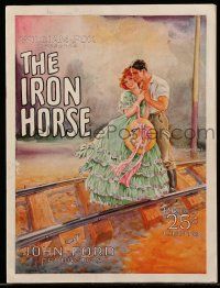 9d829 IRON HORSE souvenir program book '24 John Ford's transcontinental railroad epic, Usabal art!