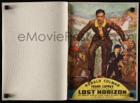 9d860 LOST HORIZON souvenir program book '37 Frank Capra, Ronald Colman, James Montgomery Flagg art