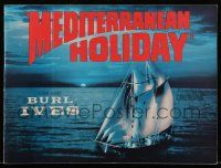 9d867 MEDITERRANEAN HOLIDAY Cinerama souvenir program book '64 hosted by Burl Ives, German!
