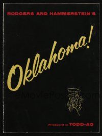 9d883 OKLAHOMA souvenir program book '56 Gordon MacRae, Shirley Jones, Rodgers & Hammerstein!