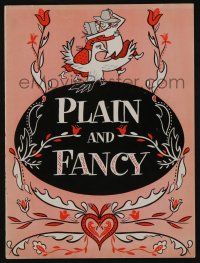 9d893 PLAIN & FANCY stage play souvenir program book '55 Alexis Smith, Broadway, great cover art!