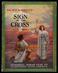 9d937 SIGN OF THE CROSS English souvenir program book '14 William Farnum in the religious epic!