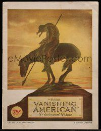 9d985 VANISHING AMERICAN souvenir program book '25 Zane Grey, Native American Indian Richard Dix!