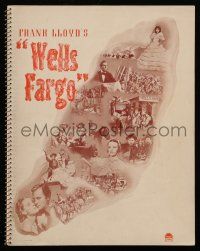 9d989 WELLS FARGO spiral-bound souvenir program book '37 Joel McCrea, Frances Dee, western epic!