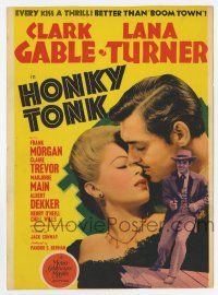9d020 HONKY TONK mini WC '41 Clark Gable & Lana Turner, every kiss a thrill, better than Boom Town!