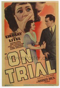 9d027 ON TRIAL mini WC '39 new lawyer John Litel clears a killer, from the play by Elmer Rice!