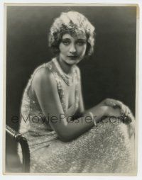 9d164 DOLORES COSTELLO deluxe 11x14 still '28 sexy portrait in shimmering gown by John Ellis!