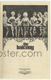 9d283 BALCONY herald '63 Jean Genet's erotic world where men's strange desires are fulfilled!
