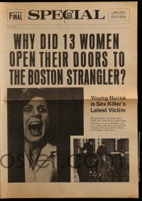 9d296 BOSTON STRANGLER herald '68 Tony Curtis, Henry Fonda, he killed thirteen girls, different!
