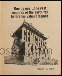9d340 GENGHIS KHAN herald '65 Omar Sharif as the Mongolian Prince of Conquerors, Stephen Boyd!