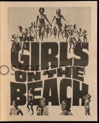 9d342 GIRLS ON THE BEACH herald '65 Beach Boys, Lesley Gore, LOTS of sexy babes in bikinis!
